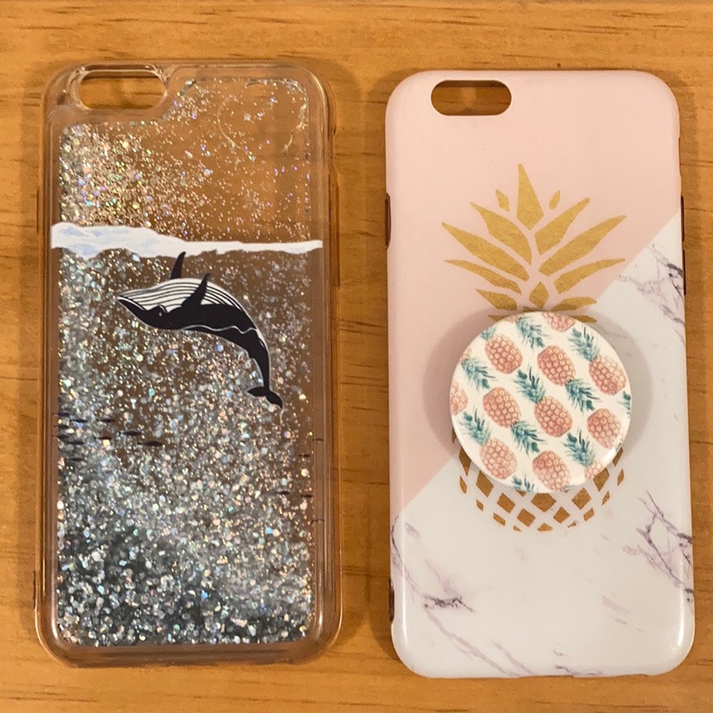 2 iPhone Cases - (fits iPhone 6, 6s, 7, and 8)